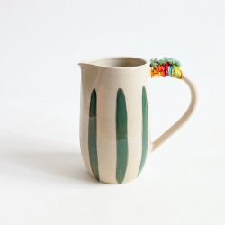 Pichet rayé vert 2