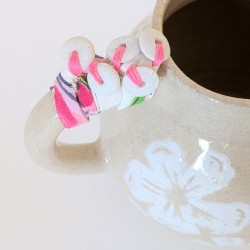 Pichet rond Hibiscus blanc