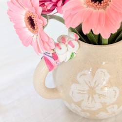Pichet rond Hibiscus blanc