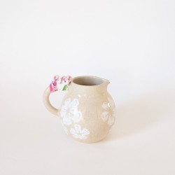 Pichet rond Hibiscus blanc