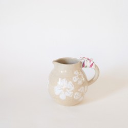 Pichet rond Hibiscus blanc