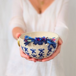 Petite corbeille étoilée bleue