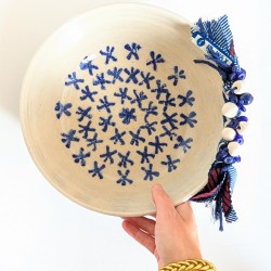 Grande corbeille étoilée bleue