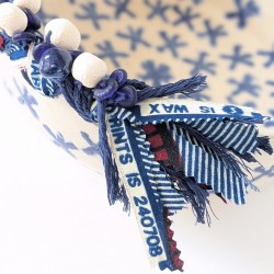 Grande corbeille étoilée bleue