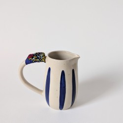 Pichet rayé bleu 3