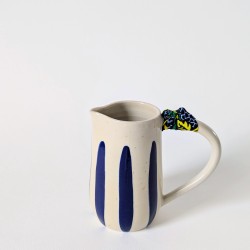 Pichet rayé bleu 2