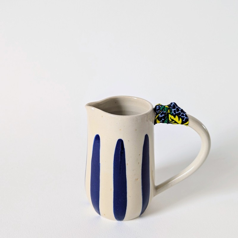 Pichet rayé bleu 2