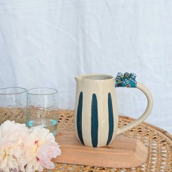 Pichet rayé vert 1