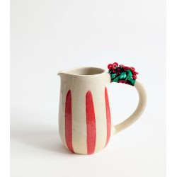 Pichet rayé rouge