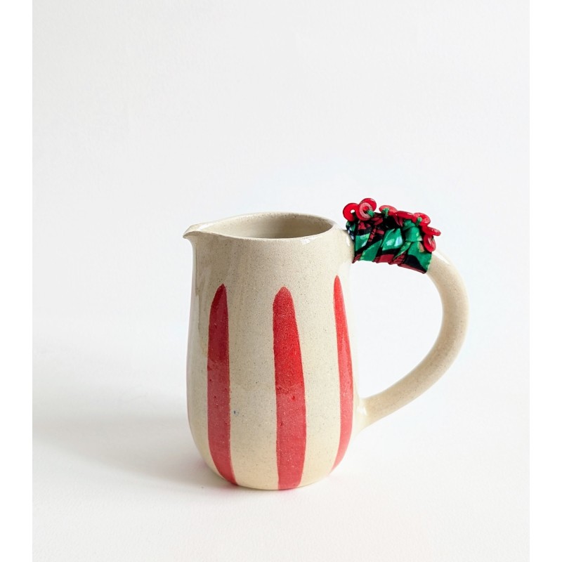 Pichet rayé rouge 2