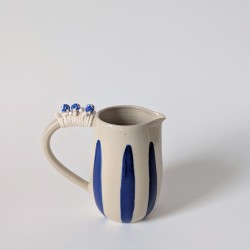 Pichet rayé bleu 1