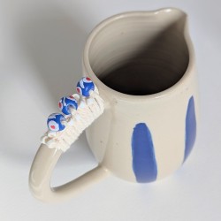 Pichet rayé bleu 1